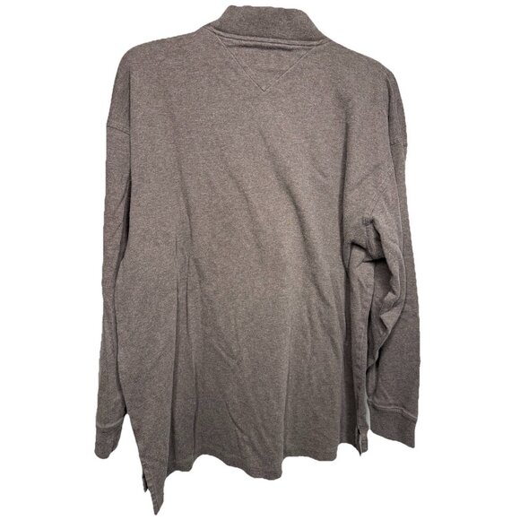 Tommy Hilfiger Golf Men's Large Brown Mock Neck Long Sleeve Pullover Sweatshirt - Picture 4 of 4